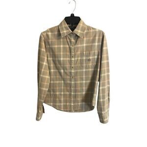 Lauren Ralph Lauren Womens Size Small Plaid Button Front Pocket Shirt Preppy